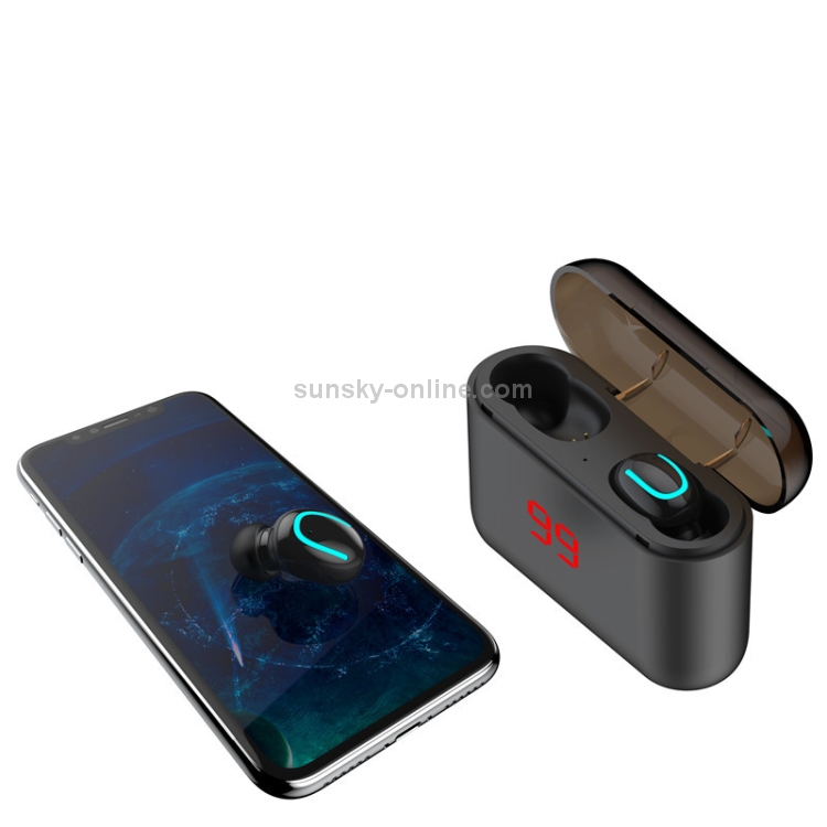 HBQ-Q32 TWS Bluetooth 5.0 Binaural Stereo Wireless Sports Bluetooth Earphone with Charging Box & Digital Display