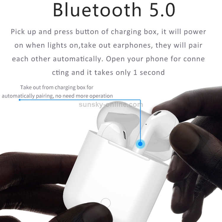 i9 Touch Wireless TWS Sport Bilateral Stereo Bluetooth 5.0 Headset with Charging Box, Touch Version (White) i9 Touch Wireless TWS Sport Bilateral Stereo Bluetooth 5.0 Headset with Charging Box, Touch Version (White)