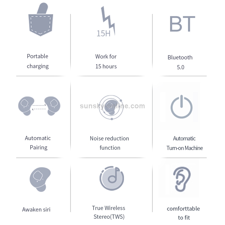 Q2 TWS Bluetooth 5.0 Binaural Stereo Wireless Sports Bluetooth Earphone(Black) Q2 TWS Bluetooth 5.0 Binaural Stereo Wireless Sports Bluetooth Earphone(Black)