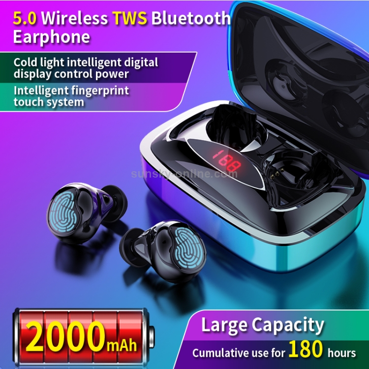 HAMTOD X29 TWS Bluetooth 5.0 Fingerprint Touch Wireless Bluetooth Earphone with Charging Box & Intelligent Digital Display, Support Binaural Call & Bluetooth Auto Connect(Breathing Crystal) HAMTOD X29 TWS Bluetooth 5.0 Fingerprint Touch Wireless Bluetooth Earphone with Charging Box & Intelligent Digital Display, Support Binaural Call & Bluetooth Auto Connect(Breathing Crystal)