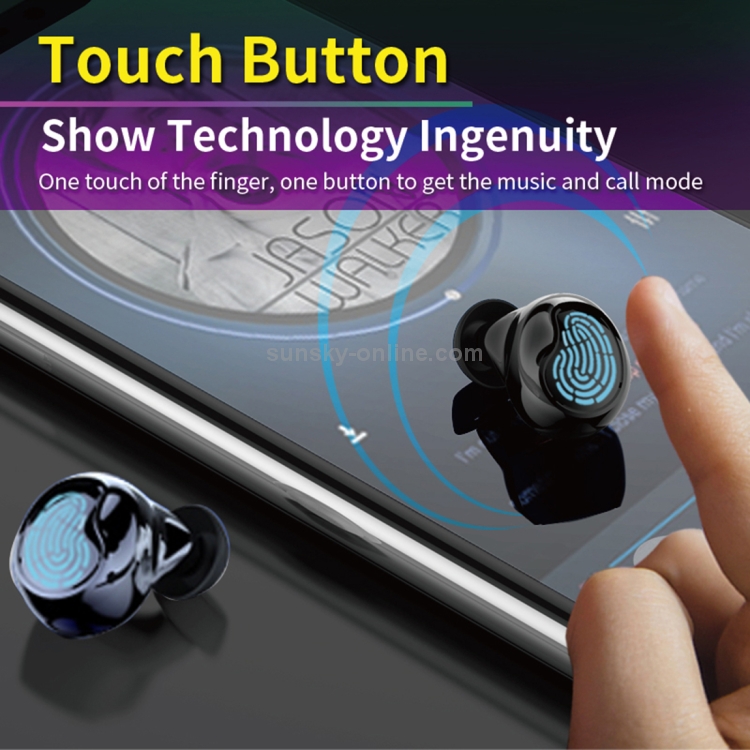 HAMTOD X29 TWS Bluetooth 5.0 Fingerprint Touch Wireless Bluetooth Earphone with Charging Box & Intelligent Digital Display, Support Binaural Call & Bluetooth Auto Connect(Breathing Crystal) HAMTOD X29 TWS Bluetooth 5.0 Fingerprint Touch Wireless Bluetooth Earphone with Charging Box & Intelligent Digital Display, Support Binaural Call & Bluetooth Auto Connect(Breathing Crystal)