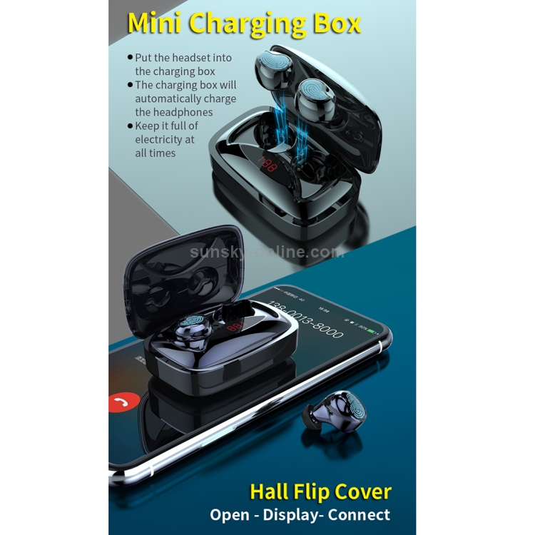 HAMTOD X29 TWS Bluetooth 5.0 Fingerprint Touch Wireless Bluetooth Earphone with Charging Box & Intelligent Digital Display, Support Binaural Call & Bluetooth Auto Connect(Breathing Crystal) HAMTOD X29 TWS Bluetooth 5.0 Fingerprint Touch Wireless Bluetooth Earphone with Charging Box & Intelligent Digital Display, Support Binaural Call & Bluetooth Auto Connect(Breathing Crystal)