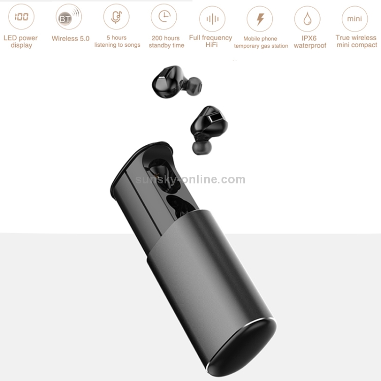 T60 TWS Digital Display Pull-out Switch Bluetooth V5.0 Wireless Earphones(Rose Gold) T60 TWS Digital Display Pull-out Switch Bluetooth V5.0 Wireless Earphones(Rose Gold)