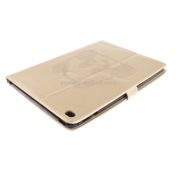 For iPad Air 2 / iPad 6 Embossed Panda Pattern Horizontal Flip Leather Case with Holder & Card Slots & Wallet (Gold) For iPad Air 2 / iPad 6 Embossed Panda Pattern Horizontal Flip Leather Case with Holder & Card Slots & Wallet (Gold)