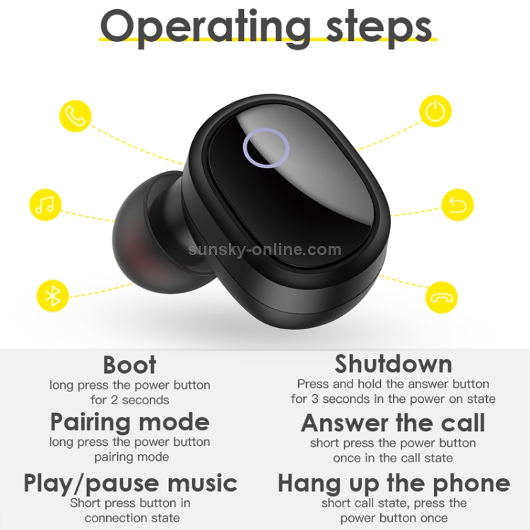 KUULAA KL-YP01 Bluetooth Earphone TWS Wireless Headset Bluetooth 5.0 Handsfree Sport Earphones with Charging Box(Black) KUULAA KL-YP01 Bluetooth Earphone TWS Wireless Headset Bluetooth 5.0 Handsfree Sport Earphones with Charging Box(Black)