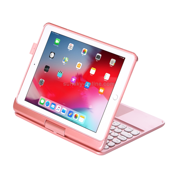 Q5 For iPad 2017 & 2018 / Pro 9.7 / Air 2 / Air Rotating Colorful Glowing Plastic Dot Bluetooth Keyboard (Rose Gold) Q5 For iPad 2017 & 2018 / Pro 9.7 / Air 2 / Air Rotating Colorful Glowing Plastic Dot Bluetooth Keyboard (Rose Gold)