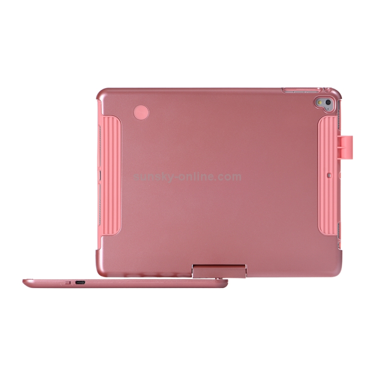 Q5 For iPad 2017 & 2018 / Pro 9.7 / Air 2 / Air Rotating Colorful Glowing Plastic Dot Bluetooth Keyboard (Rose Gold) Q5 For iPad 2017 & 2018 / Pro 9.7 / Air 2 / Air Rotating Colorful Glowing Plastic Dot Bluetooth Keyboard (Rose Gold)