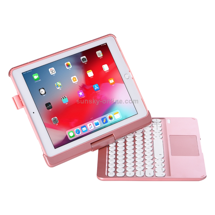 Q5 For iPad 2017 & 2018 / Pro 9.7 / Air 2 / Air Rotating Colorful Glowing Plastic Dot Bluetooth Keyboard (Rose Gold) Q5 For iPad 2017 & 2018 / Pro 9.7 / Air 2 / Air Rotating Colorful Glowing Plastic Dot Bluetooth Keyboard (Rose Gold)