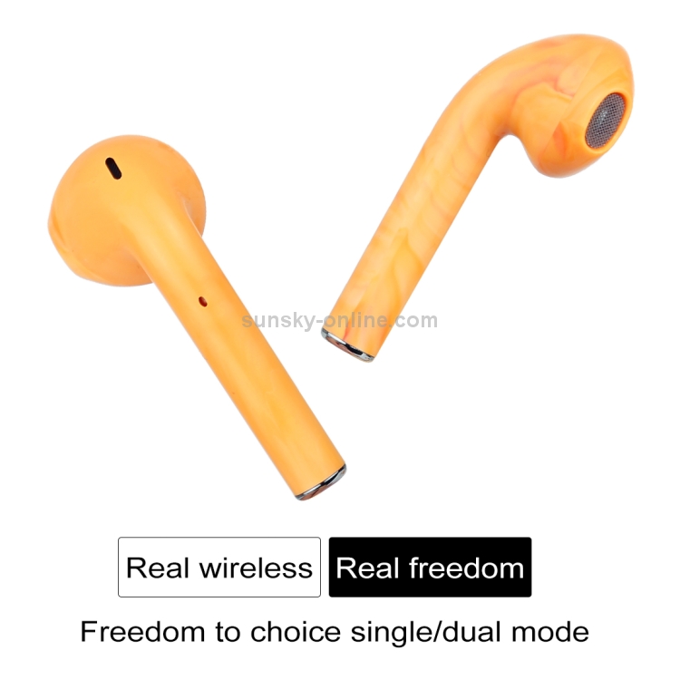 InPods 12 TWS Bluetooth 5.0 Marble Pattern Wireless Bluetooth Earphone with Magnetic Attraction Charging Box, Support Touch & Bilateral Call(Yellow) InPods 12 TWS Bluetooth 5.0 Marble Pattern Wireless Bluetooth Earphone with Magnetic Attraction Charging Box, Support Touch & Bilateral Call(Yellow)