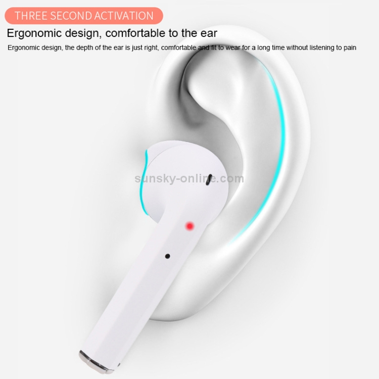 InPods 2 TWS V5.0 Wireless Bluetooth HiFi Headset with Charging Case, Support Auto Pairing & Touch Control (White)