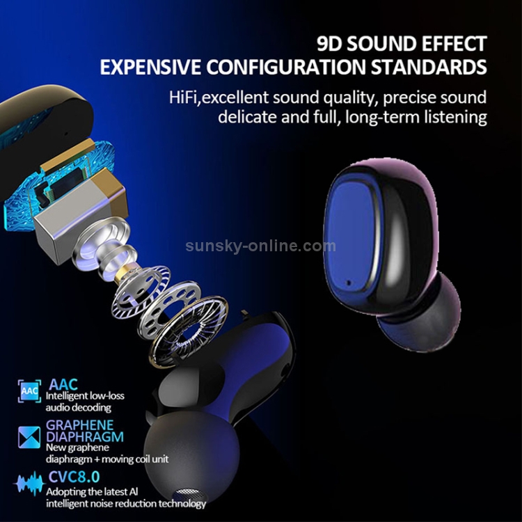 T10 TWS Bluetooth 5.0 Touch Wireless Bluetooth Earphone with Magnetic Attraction Charging Box & LED Display, Support Siri & HD Call(Black) T10 TWS Bluetooth 5.0 Touch Wireless Bluetooth Earphone with Magnetic Attraction Charging Box & LED Display, Support Siri & HD Call(Black)