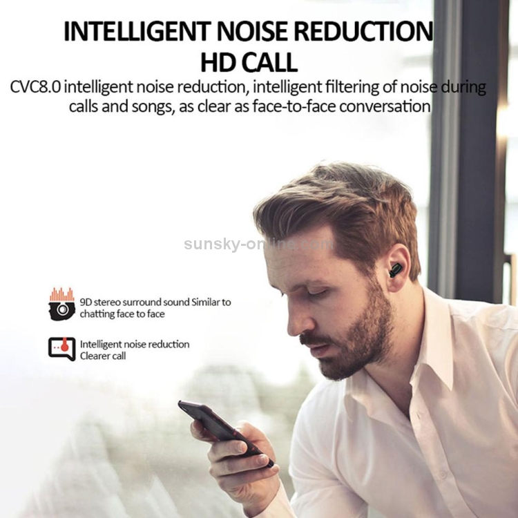 T10 TWS Bluetooth 5.0 Touch Wireless Bluetooth Earphone with Magnetic Attraction Charging Box & LED Display, Support Siri & HD Call(Black) T10 TWS Bluetooth 5.0 Touch Wireless Bluetooth Earphone with Magnetic Attraction Charging Box & LED Display, Support Siri & HD Call(Black)