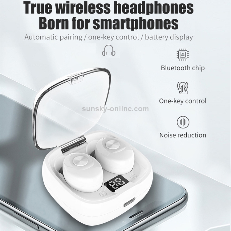 XG-8 TWS Digital Display Touch Bluetooth Earphone with Magnetic Charging Box(White) XG-8 TWS Digital Display Touch Bluetooth Earphone with Magnetic Charging Box(White)
