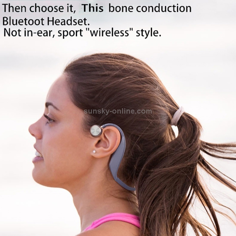 FS04A Bluetooth 5.0 Bone Conduction Binaural Wireless Stereo Sports Bluetooth Earphone(Baby Blue)