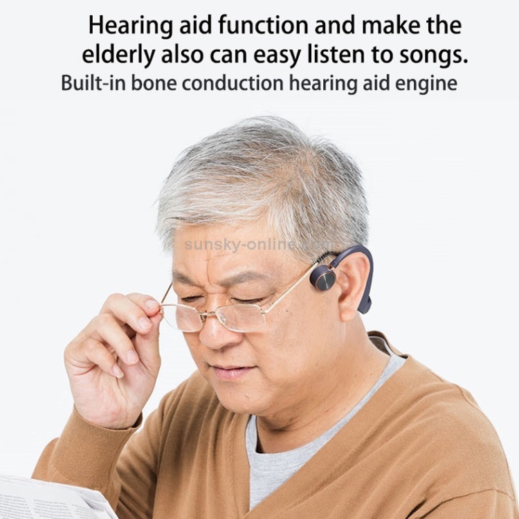 FS04A Bluetooth 5.0 Bone Conduction Binaural Wireless Stereo Sports Bluetooth Earphone(Baby Blue)