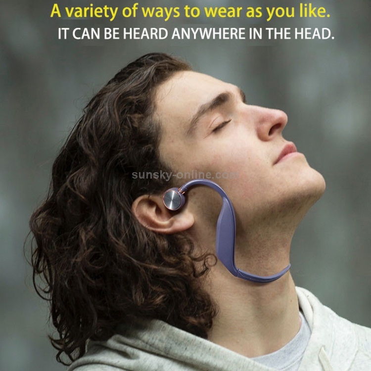 FS04A Bluetooth 5.0 Bone Conduction Binaural Wireless Stereo Sports Bluetooth Earphone(Baby Blue)