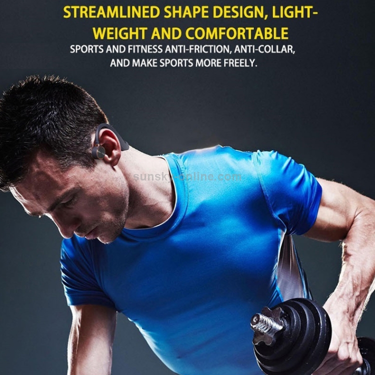 FS04A Bluetooth 5.0 Bone Conduction Binaural Wireless Stereo Sports Bluetooth Earphone(Baby Blue)