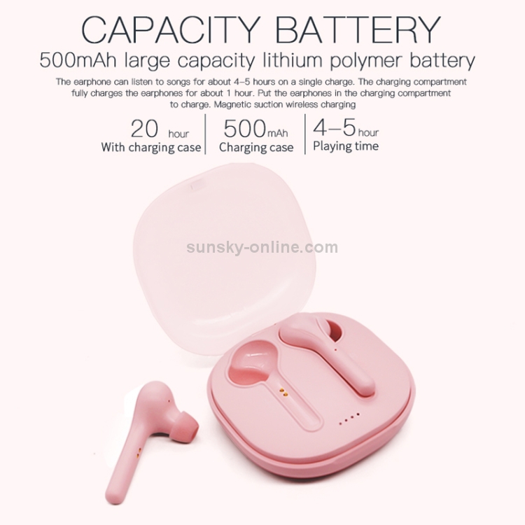 K88 Bluetooth 5.0 TWS Touch Binaural Wireless Stereo Sports Bluetooth Earphone with Charging Box(Pink) K88 Bluetooth 5.0 TWS Touch Binaural Wireless Stereo Sports Bluetooth Earphone with Charging Box(Pink)
