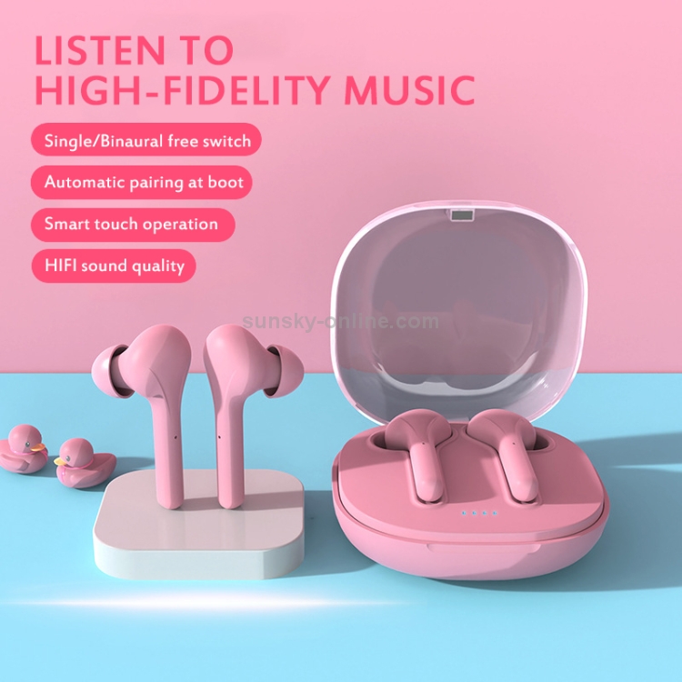 K88 Bluetooth 5.0 TWS Touch Binaural Wireless Stereo Sports Bluetooth Earphone with Charging Box(Pink) K88 Bluetooth 5.0 TWS Touch Binaural Wireless Stereo Sports Bluetooth Earphone with Charging Box(Pink)