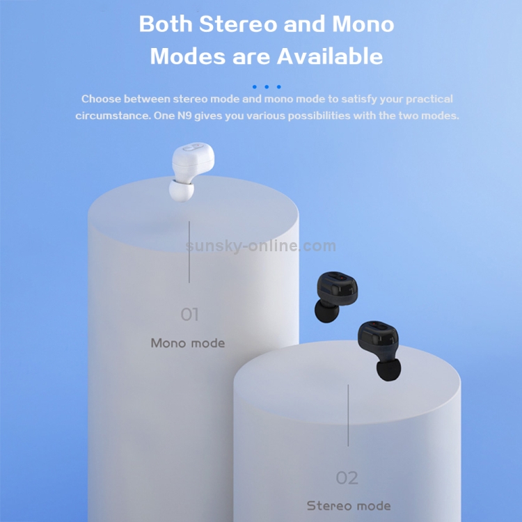 TWS-N9 Bluetooth 5.0 Mini Binaural True Wireless Stereo Sports Bluetooth Earphone with Charging Box(White) TWS-N9 Bluetooth 5.0 Mini Binaural True Wireless Stereo Sports Bluetooth Earphone with Charging Box(White)