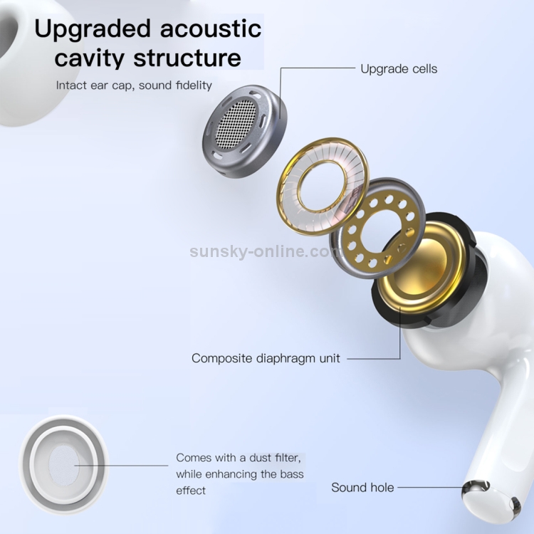 TOTUDESIGN EAUB-036 Glory Series Bluetooth 5..0 + EDR TWS Pro Wireless Earphone(White) TOTUDESIGN EAUB-036 Glory Series Bluetooth 5..0 + EDR TWS Pro Wireless Earphone(White)