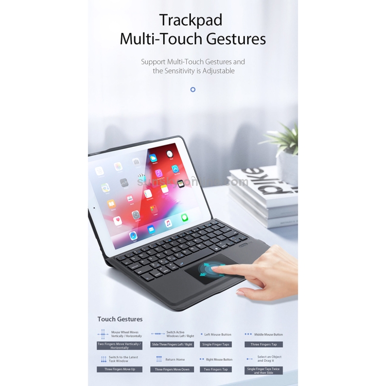 DUX DUCIS For iPad 10.2 & 10.5 inch Detachable Touch Bluetooth Keyboard PU Leather + Silicone Tablet Case with Smart Sleep & Wake-up / Pen Slot / Bracket(Black) DUX DUCIS For iPad 10.2 & 10.5 inch Detachable Touch Bluetooth Keyboard PU Leather + Silicone Tablet Case with Smart Sleep & Wake-up / Pen Slot / Bracket(Black)