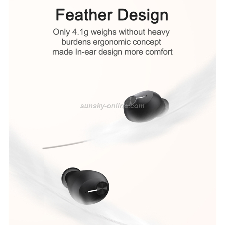 HM70 TWS Bluetooth 5.0 Touch Wireless Bluetooth Earphone with Sliding Cover Magnetic Charging Box & Three LED Power Displays, Support HD Call & Siri(White)
