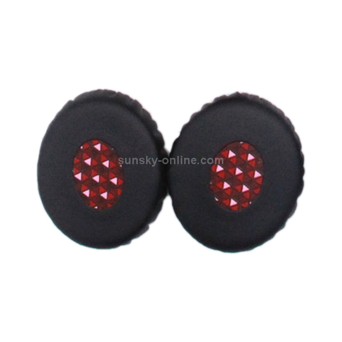 1 paire pour Bose OE2 / OE2i / SoundTrue casque coussin éponge couverture  cache-oreilles de remplacement oreillettes (noir rouge)