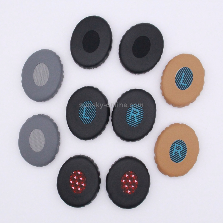 1 paire pour Bose OE2 / OE2i / SoundTrue casque coussin éponge couverture  cache-oreilles de remplacement oreillettes (noir rouge)