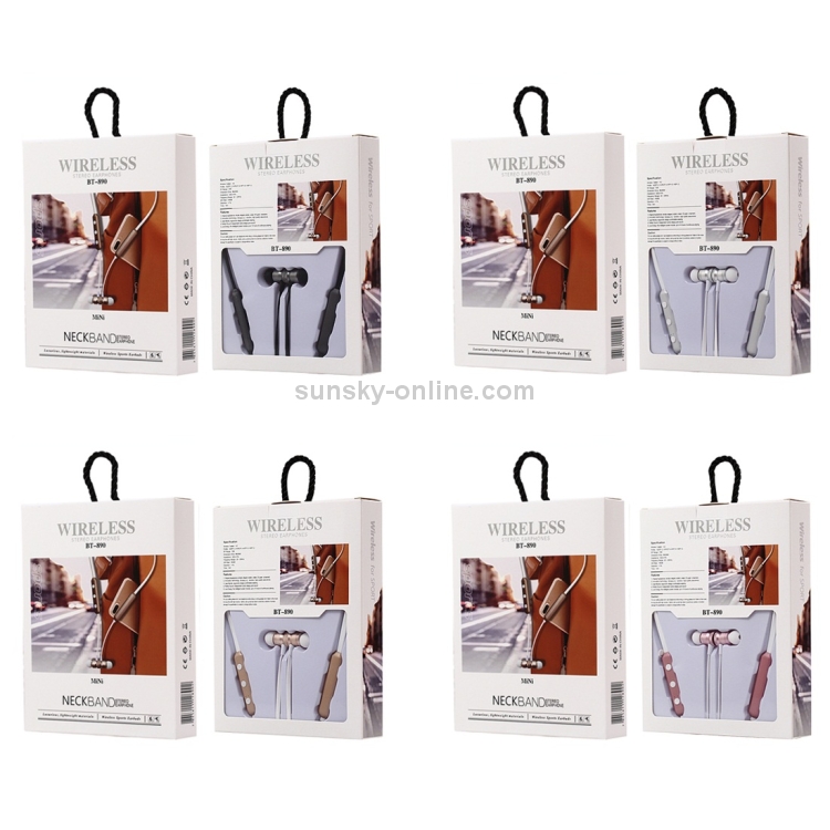 BT-890 Bluetooth 4.2 Hanging Neck Design Bluetooth Headset, Support Music Play & Switching & Volume Control & Answer(Rose Gold) BT-890 Bluetooth 4.2 Hanging Neck Design Bluetooth Headset, Support Music Play & Switching & Volume Control & Answer(Rose Gold)