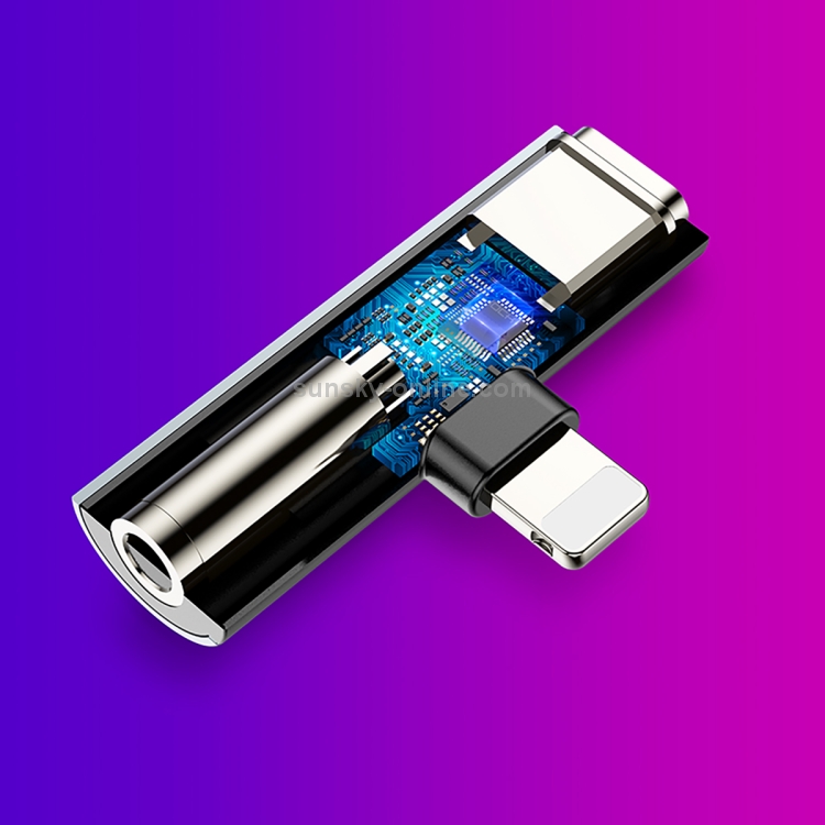 Rock 2 in 1 8 Pin 5V 1A Charging Listening Song Audio Headphone Adapter Double Lighting Rock 2 in 1 8 Pin 5V 1A Charging Listening Song Audio Headphone Adapter Double Lighting