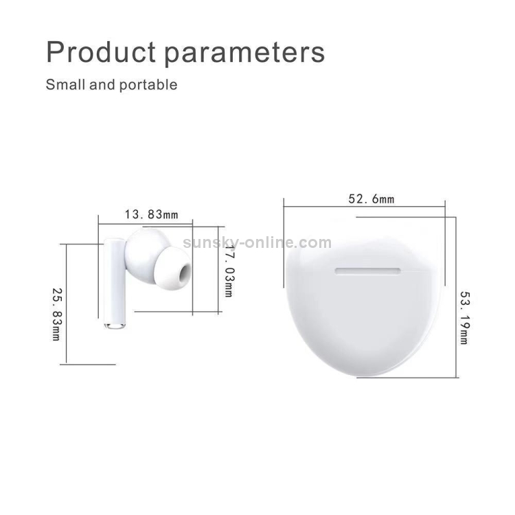 TSPods Bluetooth 5.1 TWS Wireless Bluetooth Earphone with Charging Box, Support Touch & Siri & Call(White) TSPods Bluetooth 5.1 TWS Wireless Bluetooth Earphone with Charging Box, Support Touch & Siri & Call(White)