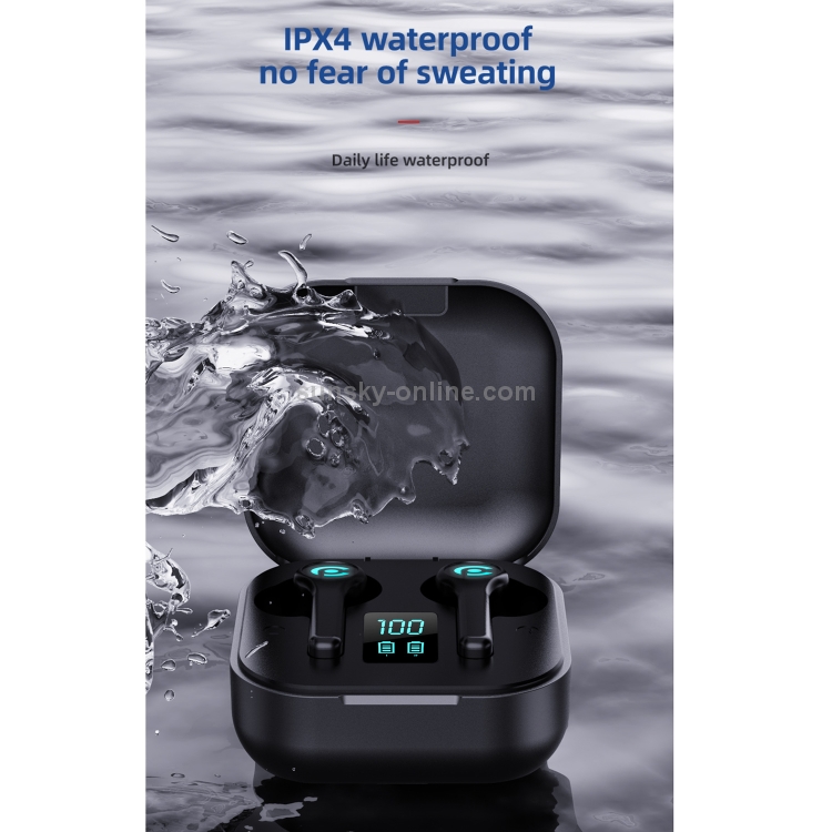 L10S Bluetooth 5.1 TWS Digital Display Touch Wireless Bluetooth Earphone with Charging Box (Black) L10S Bluetooth 5.1 TWS Digital Display Touch Wireless Bluetooth Earphone with Charging Box (Black)