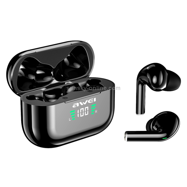 awei T29P Bluetooth V5.0 LED Digital Display Ture Wireless Sports IPX4 Waterproof TWS Headset with Charging Case awei T29P Bluetooth V5.0 LED Digital Display Ture Wireless Sports IPX4 Waterproof TWS Headset with Charging Case