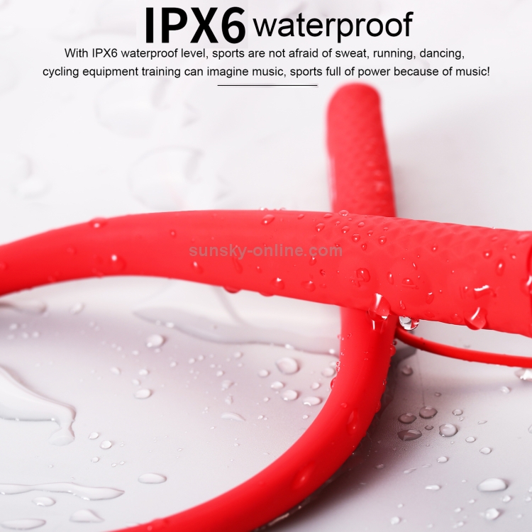 WK V11 IPX6 Waterproof Bluetooth 4.1 Neck-mounted Wireless Sports Bluetooth Earphone (Red) WK V11 IPX6 Waterproof Bluetooth 4.1 Neck-mounted Wireless Sports Bluetooth Earphone (Red)