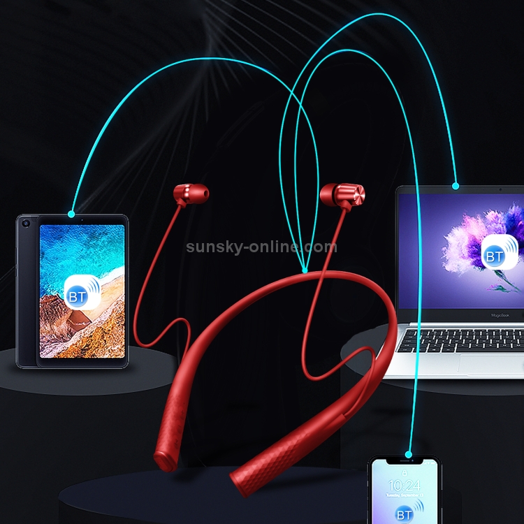 WK V11 IPX6 Waterproof Bluetooth 4.1 Neck-mounted Wireless Sports Bluetooth Earphone (Red) WK V11 IPX6 Waterproof Bluetooth 4.1 Neck-mounted Wireless Sports Bluetooth Earphone (Red)