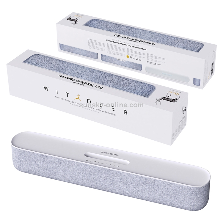 WK D21 Witdeer Series Portable Wireless Bluetooth Speaker Support TF Card & AUX & U Disk(White) WK D21 Witdeer Series Portable Wireless Bluetooth Speaker Support TF Card & AUX & U Disk(White)