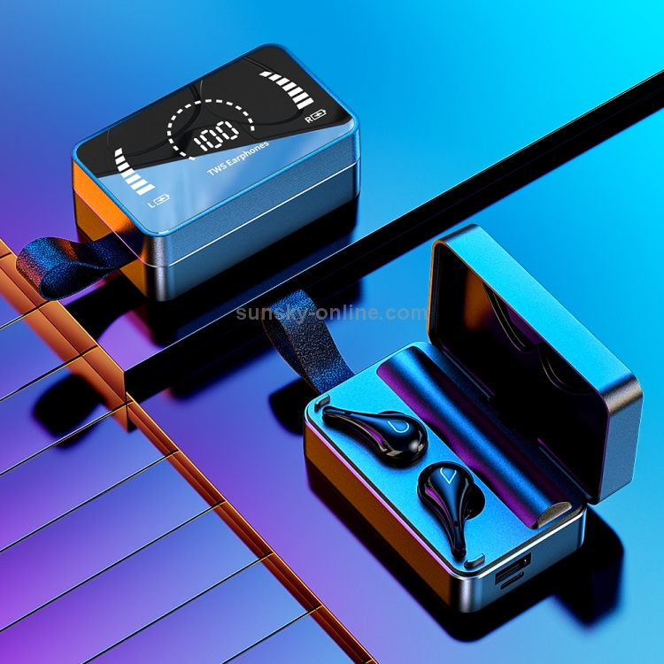 HAMTOD H3 Bluetooth 5.0 TWS Touch LED Digital Display Mirror Screen True Wireless Earphone with Charging Box (White) HAMTOD H3 Bluetooth 5.0 TWS Touch LED Digital Display Mirror Screen True Wireless Earphone with Charging Box (White)