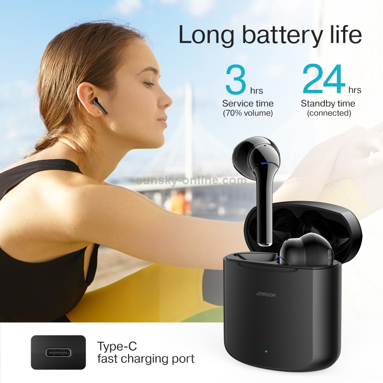 JOYROOM JR-T16 TWS Stereo Wireless Bluetooth Earphone with Charging Box(Black) JOYROOM JR-T16 TWS Stereo Wireless Bluetooth Earphone with Charging Box(Black)