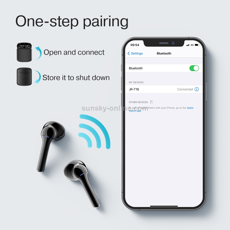 JOYROOM JR-T16 TWS Stereo Wireless Bluetooth Earphone with Charging Box(Black) JOYROOM JR-T16 TWS Stereo Wireless Bluetooth Earphone with Charging Box(Black)