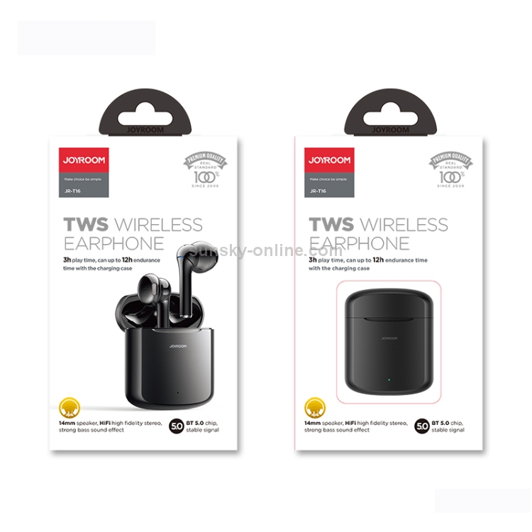 JOYROOM JR-T16 TWS Stereo Wireless Bluetooth Earphone with Charging Box(Black) JOYROOM JR-T16 TWS Stereo Wireless Bluetooth Earphone with Charging Box(Black)