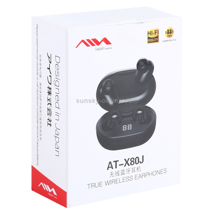 AIN AT-X80J Smart Call Noise Reduction Bluetooth Earphone with Charging Box & Battery Digital Display, Support Touch & Voice Assistant & Automatic Connection (White) AIN AT-X80J Smart Call Noise Reduction Bluetooth Earphone with Charging Box & Battery Digital Display, Support Touch & Voice Assistant & Automatic Connection (White)