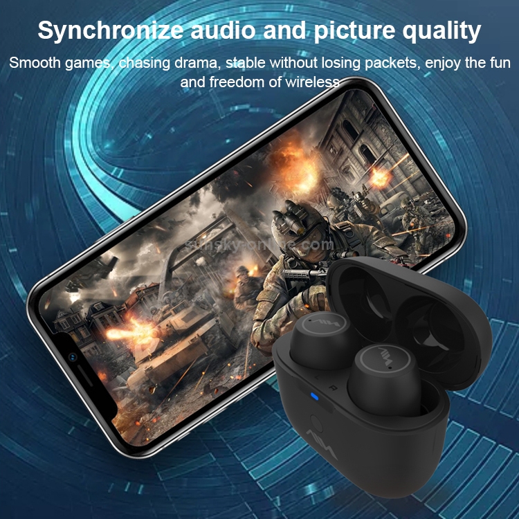 AIN MK-T21 TWS Intelligent Noise Reduction In-ear Bluetooth Earphone with Charging Box, Support Touch & One-key Reset & Automatic Connection AIN MK-T21 TWS Intelligent Noise Reduction In-ear Bluetooth Earphone with Charging Box, Support Touch & One-key Reset & Automatic Connection