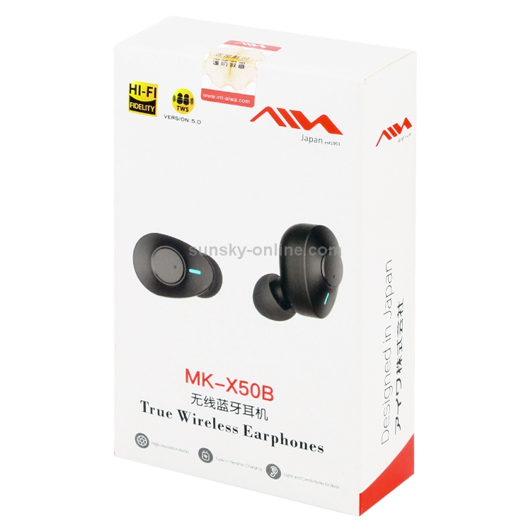 AIN MK-X50B TWS In-ear Bluetooth Earphone with Detachable Charging Box & USB Charging Cable, Supports HD Calls & Master-slave Switching & Power Bank & Automatic Pairing(Black) AIN MK-X50B TWS In-ear Bluetooth Earphone with Detachable Charging Box & USB Charging Cable, Supports HD Calls & Master-slave Switching & Power Bank & Automatic Pairing(Black)