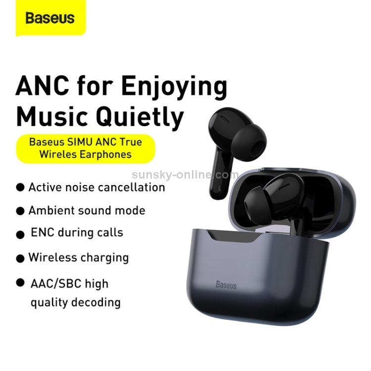 Baseus SIMU S1 Pro ANC True Wireless Earphones with Charging Case(Tarnish) Baseus SIMU S1 Pro ANC True Wireless Earphones with Charging Case(Tarnish)