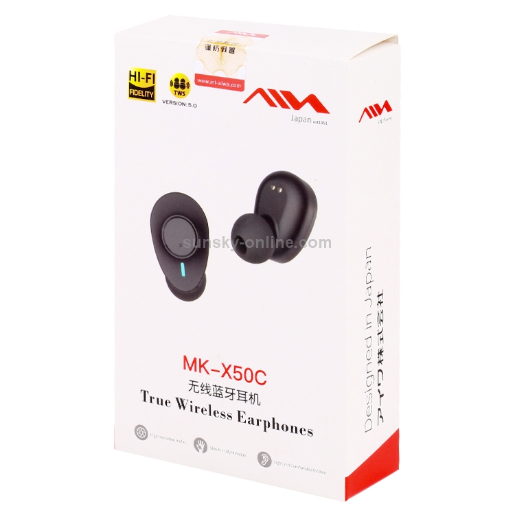 AIN MK-X50C TWS Intelligent Noise Reduction In-ear Bluetooth Earphone with Charging Box & USB Charging Cable, Supports HD Calls & & Voice Assistant & Memory Pairing(Black) AIN MK-X50C TWS Intelligent Noise Reduction In-ear Bluetooth Earphone with Charging Box & USB Charging Cable, Supports HD Calls & & Voice Assistant & Memory Pairing(Black)