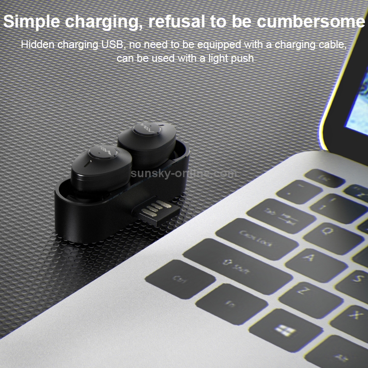 AIN MK-X50C TWS Intelligent Noise Reduction In-ear Bluetooth Earphone with Charging Box & USB Charging Cable, Supports HD Calls & & Voice Assistant & Memory Pairing(Black) AIN MK-X50C TWS Intelligent Noise Reduction In-ear Bluetooth Earphone with Charging Box & USB Charging Cable, Supports HD Calls & & Voice Assistant & Memory Pairing(Black)
