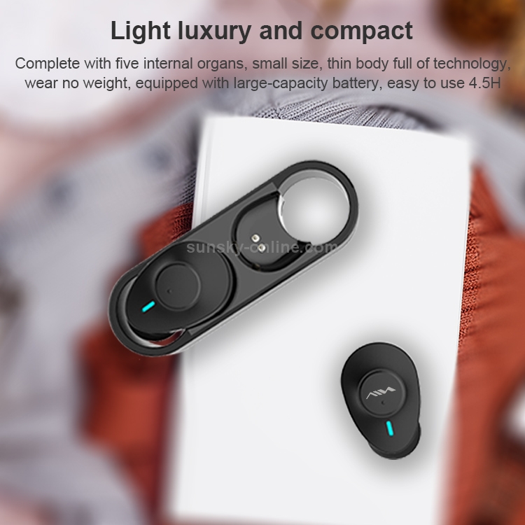 AIN MK-X50C TWS Intelligent Noise Reduction In-ear Bluetooth Earphone with Charging Box & USB Charging Cable, Supports HD Calls & & Voice Assistant & Memory Pairing(Black) AIN MK-X50C TWS Intelligent Noise Reduction In-ear Bluetooth Earphone with Charging Box & USB Charging Cable, Supports HD Calls & & Voice Assistant & Memory Pairing(Black)