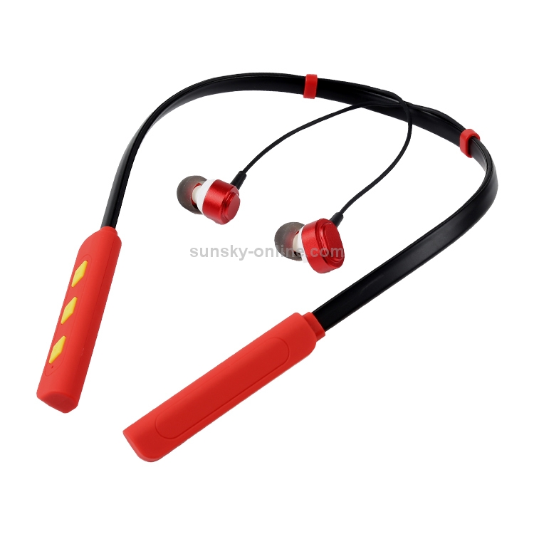 AIN MK-I01 IPX4 Waterproof Neck-mounted Wire-controlled Sports Bluetooth Earphone with Cable Buckle, Support Call & Voice Assistant (Red) AIN MK-I01 IPX4 Waterproof Neck-mounted Wire-controlled Sports Bluetooth Earphone with Cable Buckle, Support Call & Voice Assistant (Red)