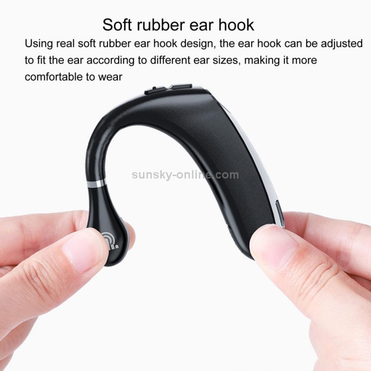 DS800 Bluetooth 5.0 Universal Hanging Ear Style Business Sports Wireless Bluetooth Earphone, Classic Version (Black)